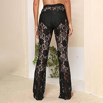 パンツ Eaphi SHEER LACE PANTS Amazon.com: JOAU Floral Lace Sheer Pants for Women See